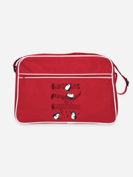 manchot - Sac Retro - rouge/blanc - Devant