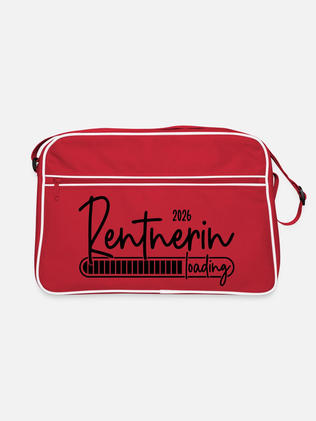 Rentnerin 2026 Loading - Retro Tasche - Rot/Weiß - Vorne