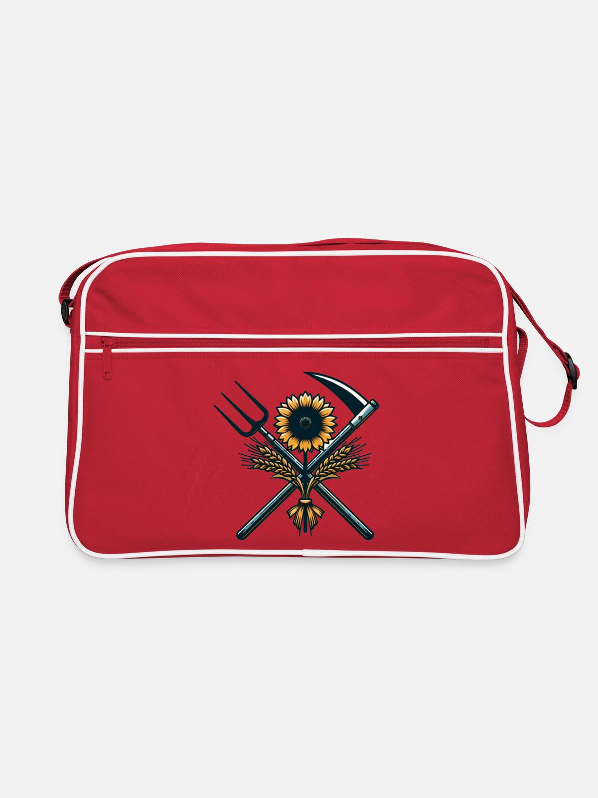 Agriculture Logo - Retro Bag - red/white - Front