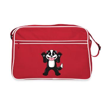 Dachs - Retro Tasche - Rot/Weiß - Vorne