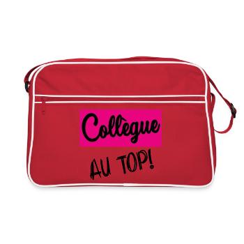COLLEGUE - Sac Retro - rouge/blanc - Devant