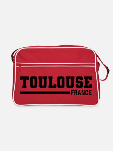 Toulouse | Frankreich - Retro Tasche - Rot/Weiß - Vorne
