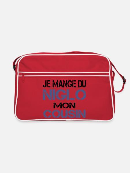 Je mange du Niglo - Sac Retro - rouge/blanc