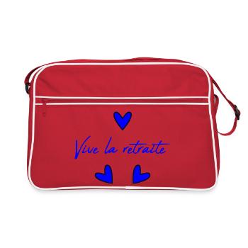 RETIREMENT. RETIREMENT. RETIRED. RETIREMENT - Retro Bag - red/white - Front