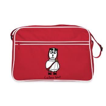 Latein ScHoF - Retro Tasche - Rot/Weiß - Vorne