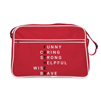 Father Vater - Retro Tasche - Rot/Weiß - Vorne