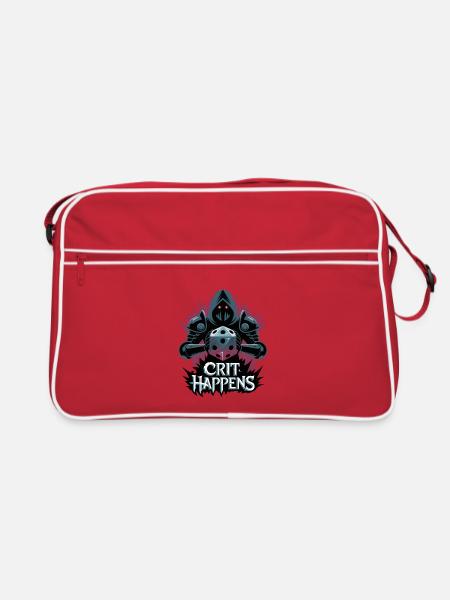 Crit Happens - Retro Bag - red/white - Front