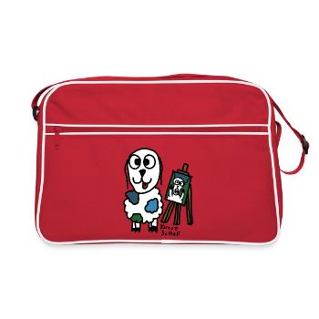 Kunst ScHoF - Retro Tasche - Rot/Weiß - Vorne