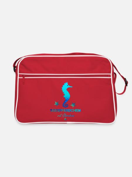 Seepferdchen bestanden Schwimmabzeichen schwimmen - Retro Tasche - Rot/Weiß