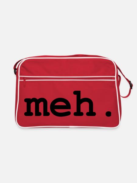 meh humour - Sac Retro - rouge/blanc