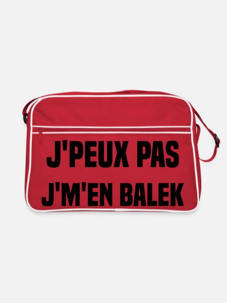 J'peux pas j'm'en balek - Sac Retro - rouge/blanc