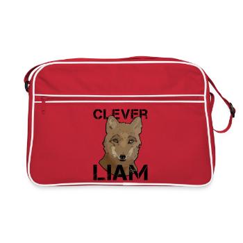 Liam Geburtstag Liam - Retro Tasche - Rot/Weiß - Vorne