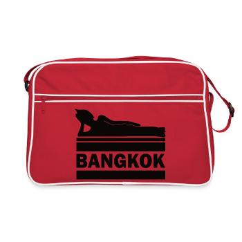 Bangkok Bouddha Thaïlande Temple Wat Pho Souvenir TH - Sac Retro - rouge/blanc - Devant