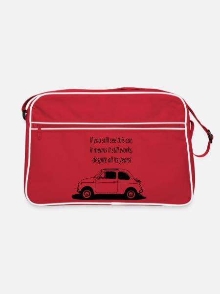500 Italy - Retro Bag - red/white - Front