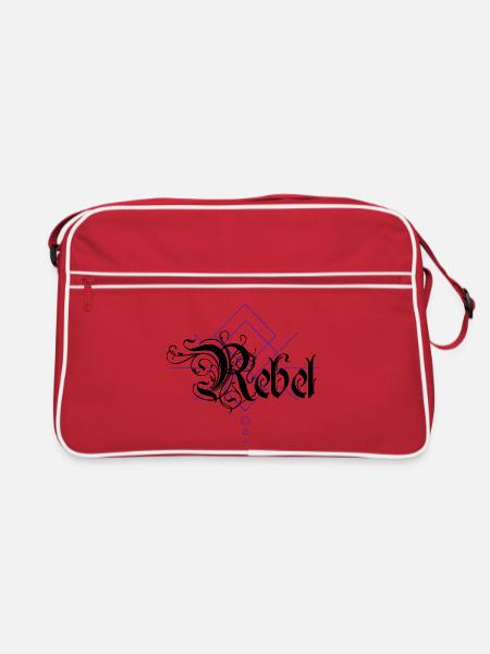 Rebel - Retro Tasche - Rot/Weiß - Vorne