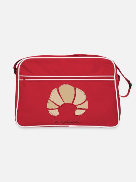 Croissant³. - Retro Tasche - Rot/Weiß
