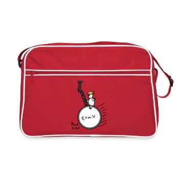 Physik Schof - Retro Tasche - Rot/Weiß - Vorne