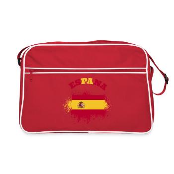 Espana Spanien spanische Fahne Flagge - Retro Tasche - Rot/Weiß - Vorne