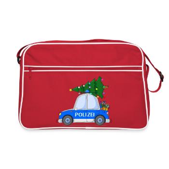 Noël en voiture de police - Sac Retro - rouge/blanc - Devant