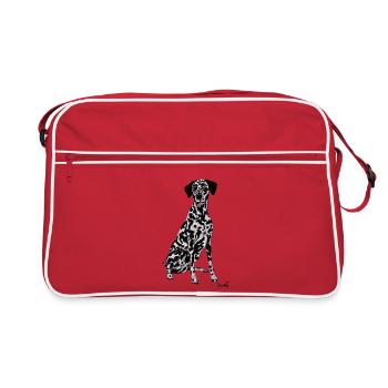 Beau chien dalmate - Sac Retro - rouge/blanc - Devant