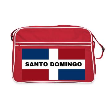 Ville de Saint-Domingue en République dominicaine Drapeau - Sac Retro - rouge/blanc - Devant