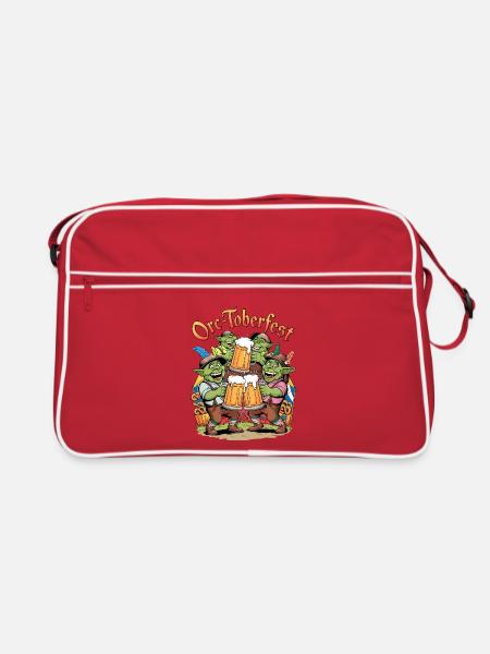Orc-toberfest - Retro Bag - red/white - Front