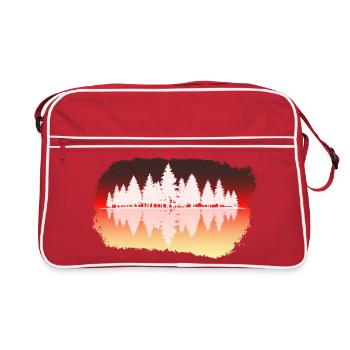 Forêt - forêt - Sac Retro - rouge/blanc - Devant
