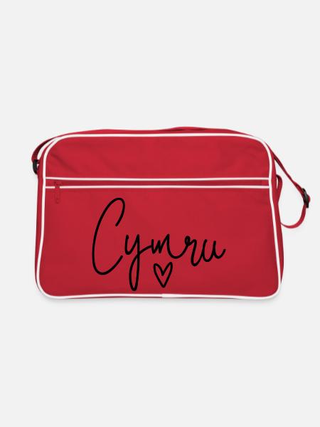 Cymru Calon Wales Heart - Retro Bag - red/white
