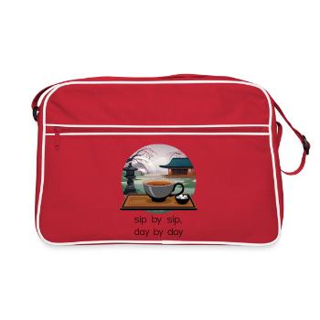 Sip By Sip, Day By Day - Retro Bag - red/white - Front