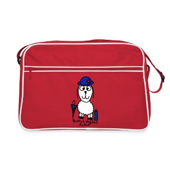 British English ScHoF - Retro Tasche - Rot/Weiß - Vorne