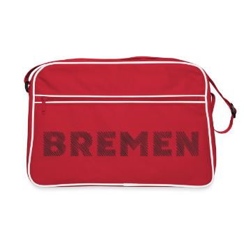 Bremen Germany Hanseatic City Hatching lettering - Retro Bag - red/white - Front