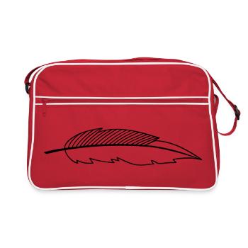 Feder - Retro Tasche - Rot/Weiß - Vorne