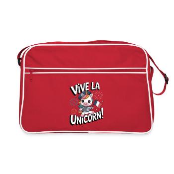 Vive La Licorne ! - Sac Retro - rouge/blanc - Devant