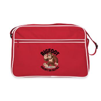 Bigfoot ne fait pas de selfies - Sac Retro - rouge/blanc - Devant