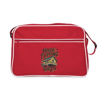 Retournement de maison pour les oiseaux - Sac Retro - rouge/blanc - Devant