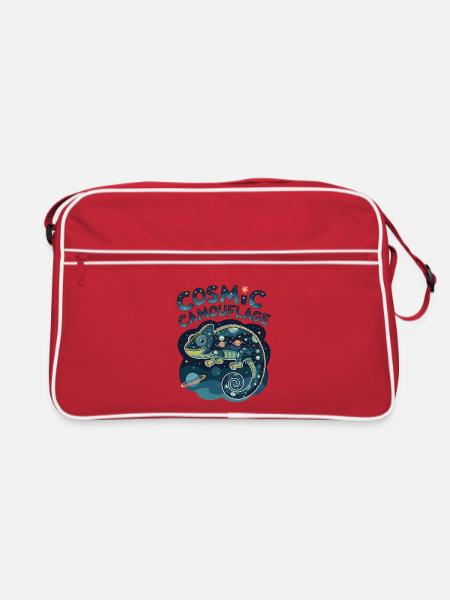 Cosmic Camouflage - Retro Bag - red/white - Front
