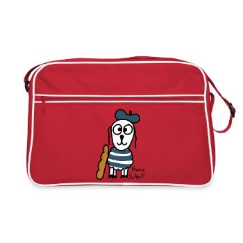 Französisch ScHoF - Retro Tasche - Rot/Weiß - Vorne