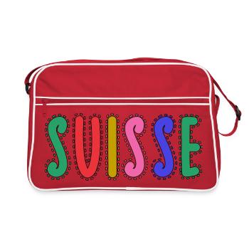 SUISSE. PAYS. GENEVE - Sac Retro - rouge/blanc - Devant