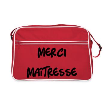 MERCI. MAÎTRESSE. MAÎTRE. MERCI MAÎTRESSE - Sac Retro - rouge/blanc - Devant