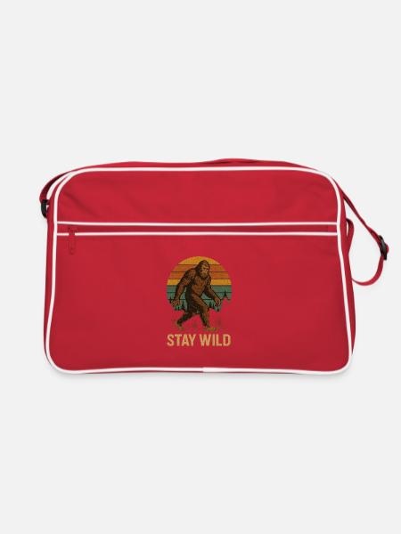 Stay Wild - Retro Tasche - Rot/Weiß