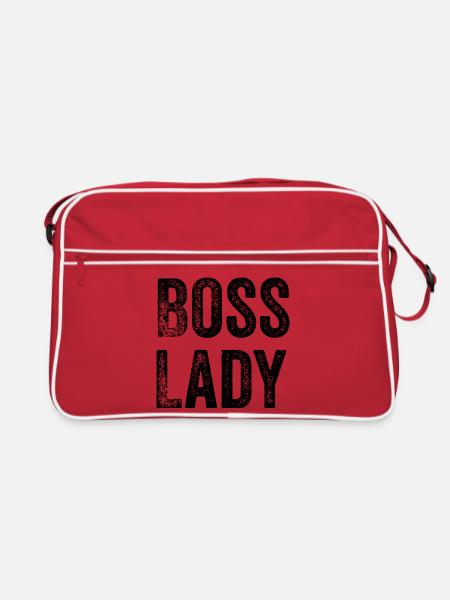 lustiger Chef-Spruch - Retro Tasche - Rot/Weiß
