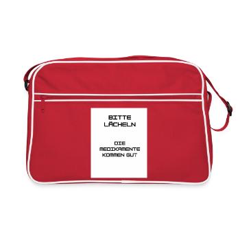 Keep Smiling - Retro Tasche - Rot/Weiß - Vorne