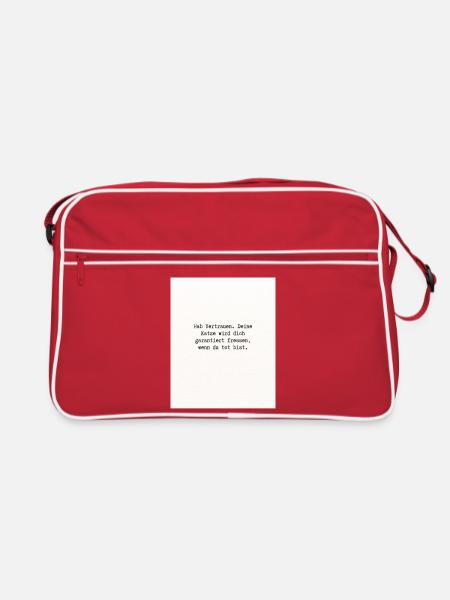 Hab Vertrauen - Retro Tasche - Rot/Weiß