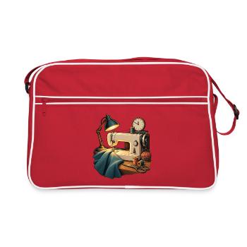 Nur noch eine Naht – Nähen bis Mitternacht - Retro Tasche - Rot/Weiß - Vorne
