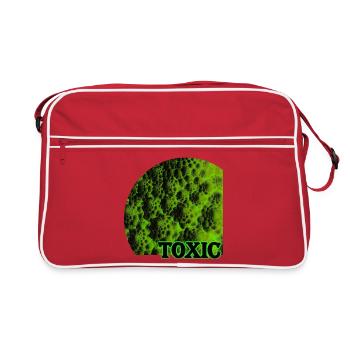 Toxisches, dunkles Romanesco - Retro Tasche - Rot/Weiß - Vorne