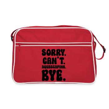 Aquascaping Spruch - Retro Tasche - Rot/Weiß - Vorne