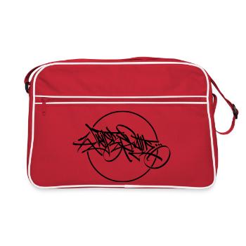 Tag within a circle - Retro Tasche - Rot/Weiß - Vorne