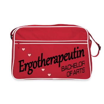 Ergotherapeutin Bachelor of Arts - Retro Tasche - Rot/Weiß - Vorne