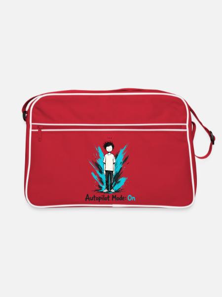 Autopilot Modus An - Retro Tasche - Rot/Weiß