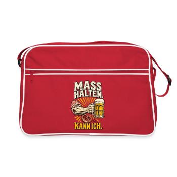 Maß halten Kann ich - Retro Tasche - Rot/Weiß - Vorne